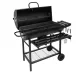 Kerti grillsütő fedéllel, ajándék ponyvával és grillszerszámokkal 108 x 67 x 96 cm