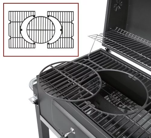Kerti grillsütő fedéllel, ajándék ponyvával és grillszerszámokkal 114 x 67 x 120 cm