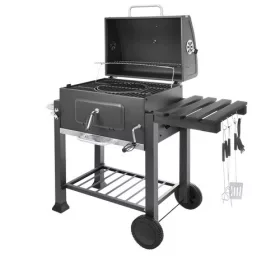   Kerti grillsütő fedéllel, ajándék ponyvával és grillszerszámokkal 116 x 70 x 110 cm