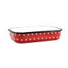Perfect Home Piros Pöttyös Zománcozott tepsi 37 cm