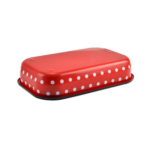 Piros Pöttyös Zománcozott tepsi 37 cm