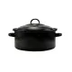 Zománcozott lábas fedővel 27 cm 2,8 liter fekete