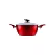 Metal Red Line tapadásmentes alumínium lábas üvegfedővel 30cm, 7.2L, indukciós
