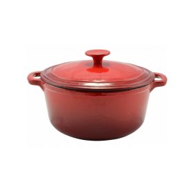 Öntöttvas lábas zománcozott 28cm piros