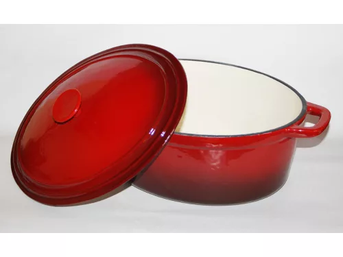 Öntöttvas kacsasütő zománcozott 32cm 6,2 liter