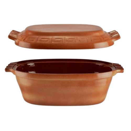 Mázas agyag római tál 6 liter