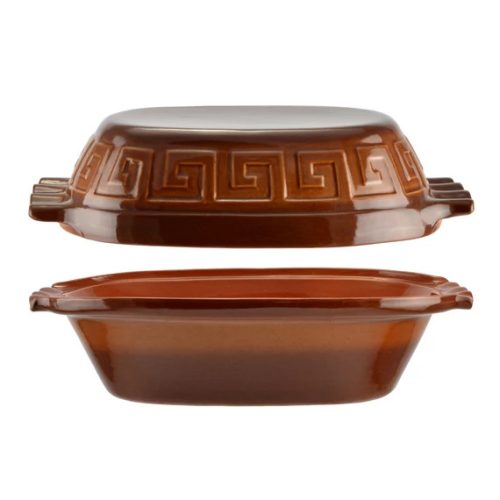 Mázas agyag római tál 4 liter