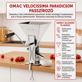 OMAC Velocissima paradicsom passzírozó, daráló fém