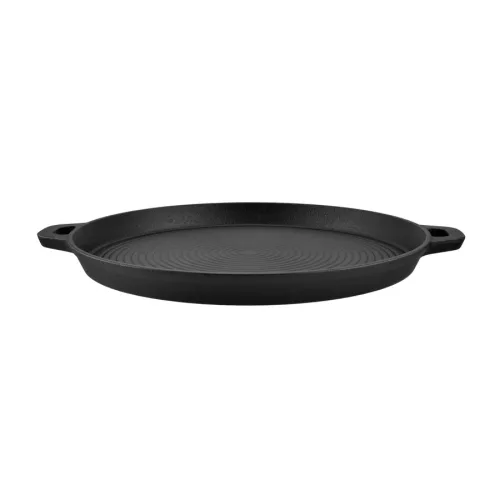 Öntöttvas Grill lap - grill serpenyő kerek 33 cm