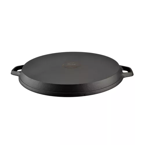 Öntöttvas Grill lap - grill serpenyő kerek 33 cm
