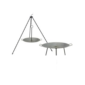   Vas grill tárcsa szett - boronatárcsa kétfunkciós 60cm + állvány