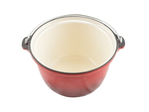 Zománcozott öntöttvas bogrács 5 literes piros