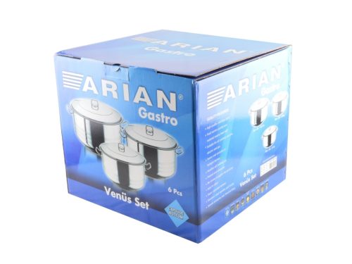 Rozsdamentes edénykészlet 6 részes Venüs