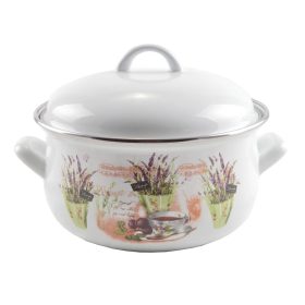 Levendula Zománcozott lábas 2,4 liter 18 cm+fedő