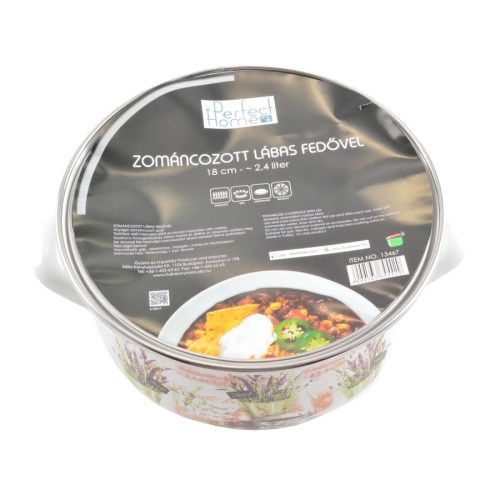 Levendula Zománcozott lábas 2,4 liter 18 cm+fedő