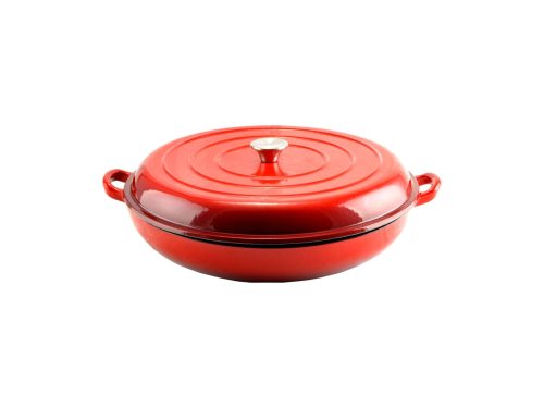 Zománcozott öntöttvas szeletsütő fedővel 30 cm