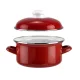 Bordó zománcozott lábas fedővel 20 cm 3 liter