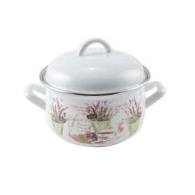 Levendula Zománcozott lábas 1,8 liter 16 cm+fedő