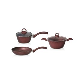 Edénykészlet alumínium 5 részes bordó