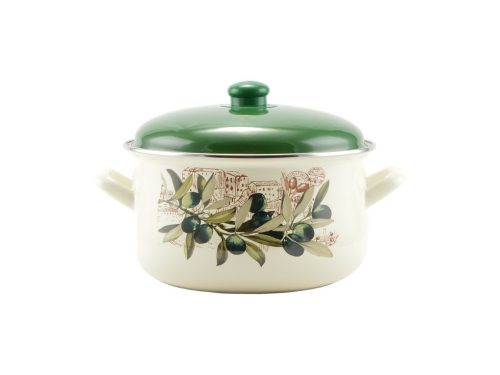 Zománcozott lábas fedővel 24 cm 6 L "Oliva"