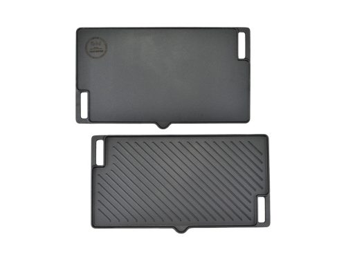Öntöttvas grill lap forgatható,  45*25 cm 2 oldalas csőrös