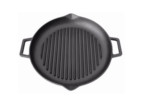 Öntöttvas grill lap kerek csőrös 31cm