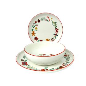 Tognana Carol Edge porcelán étkészlet 12 db (Mézi)