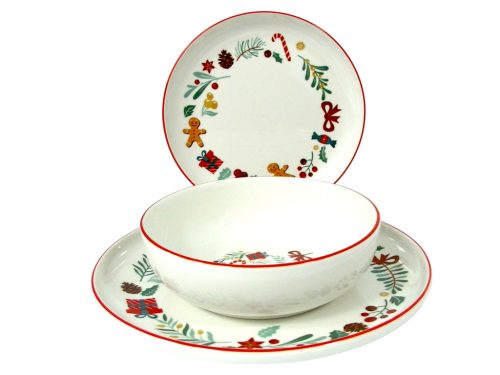 Tognana Carol Edge porcelán étkészlet 12 db (Mézi)