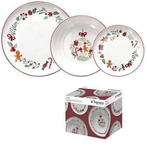 Tognana Carol Edge porcelán étkészlet 12 db (Mézi)