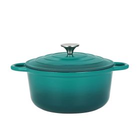 Zománcozott öntöttvas lábas 24 cm, 3,6L türkiz