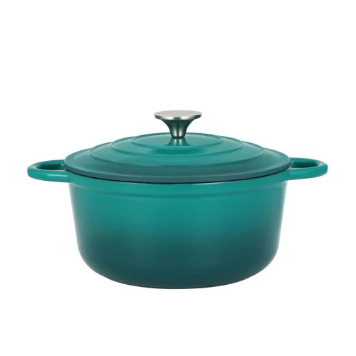 Perfect Home Zománcozott öntöttvas lábas 24 cm, 3,6L türkiz