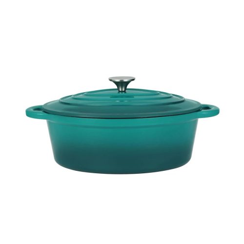 Perfect Home Zománcozott öntöttvas kacsasütő 30cm, 4.2L türkiz