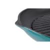 Zománcozott Öntöttvas Grill Szeletsütő 31cm csőrös türkizkék