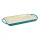 Zománcozott öntöttvas grill tepsi 33 x 21,5 cm türkizkék