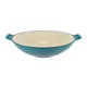 Zománcozott öntöttvas wok türkizkék 37 cm
