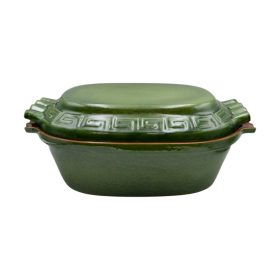 Terracotta agyag római tál zöld 6 liter