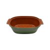 Terracotta agyag római tál zöld 6 liter