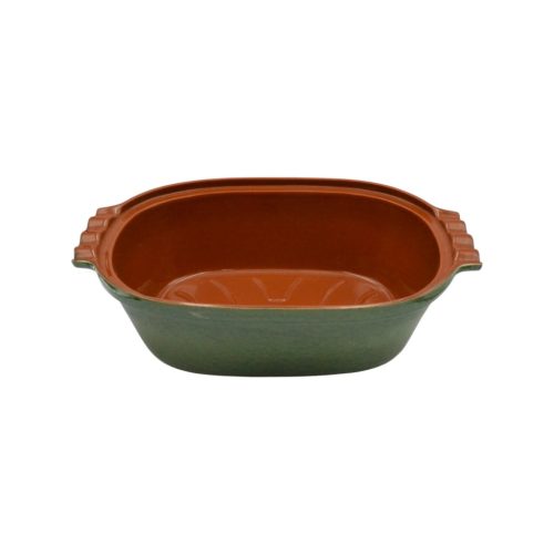 Terracotta agyag római tál zöld 6 liter