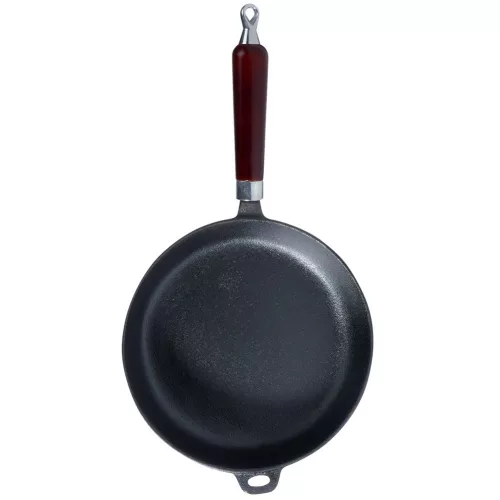 Öntöttvas serpenyő levehető fa nyéllel 24 cm
