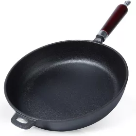 Öntöttvas serpenyő levehető fa nyéllel 28 cm