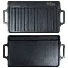 Kétoldalas öntöttvas grill-lap 40 x 20,5 cm