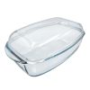 Pyrex Slow Cook szögletes üveg sütőtál fedővel 36 x 22 cm 6,7 liter (4,4 liter + 2,3 liter)