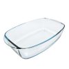 Pyrex Slow Cook szögletes üveg sütőtál fedővel 36 x 22 cm 6,7 liter (4,4 liter + 2,3 liter)