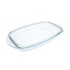 Pyrex Slow Cook szögletes üveg sütőtál fedővel 36 x 22 cm 6,7 liter (4,4 liter + 2,3 liter)