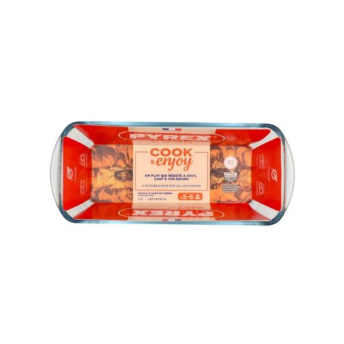 Pyrex Cook & Enjoy szögletes püspökkenyér forma 28 x 12 x 8 cm 1,5 liter