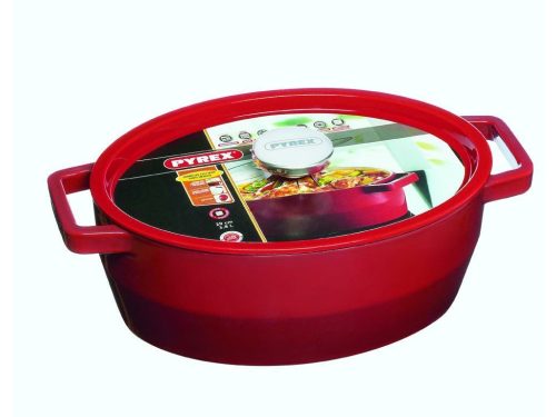 PYREX SlowCook Öntöttvas Kacsasütő, sütőtál  29 cm