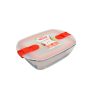 Pyrex Cook & Heat szögletes üveg sütőtál műanyag fedővel 23 x 15 x 7 cm 1,2 liter