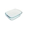 Pyrex Cook & Heat szögletes üveg sütőtál műanyag fedővel 23 x 15 x 7 cm 1,2 liter