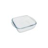 Pyrex Cook & Heat szögletes üveg sütőtál műanyag fedővel 20 x 17 x 6 cm 1 liter