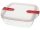 Pyrex COOK&HEAT Szögletes sütőtál műanyagfedővel 2,2 liter 25x22x7 cm